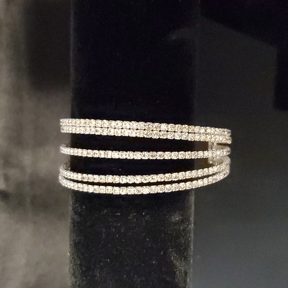 Bangle Rhinestone Bracelet: Bridal Formal Special Occasion Competi… - Picture 3 of 4